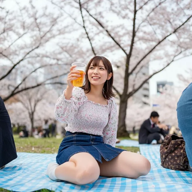 [もう限界]花見はパンチラ天国