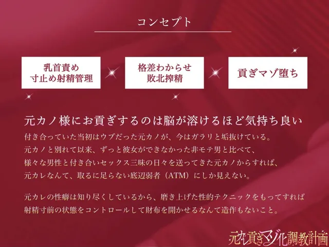 [被支配中毒]【30%OFF】元カレ貢ぎマゾ化調教計画…性癖熟知された元カノ様に僕はもう逆らえない…