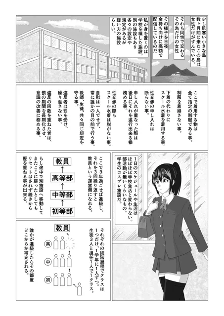 [Old attachment]お姉さん達がスク水で百合えっちするための島の話