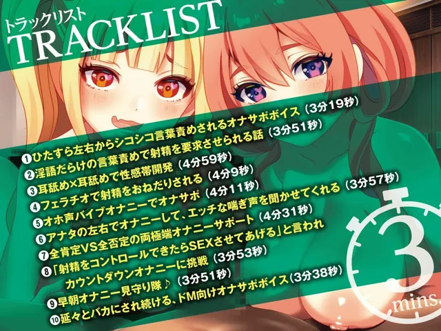 [オホ声堂]【90%OFF】3分オナサポショート音声集【即抜き3分ショート10話分 KU100】