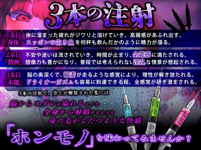 [神経聴覚言語研]【脳神経支配】快楽地獄へ叩き落す禁断の催淫注射「痛みからの解放」を応用した未知の絶頂催〇 幻肢オーガズム第3弾